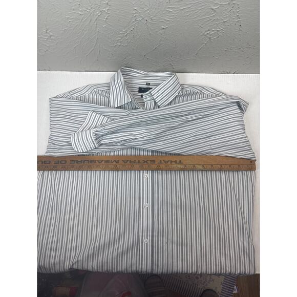Pelaco Men’s Shirt Blue White Striped Slim Fit Long‎ Sleeve Button Size XXL - Picture 4 of 4